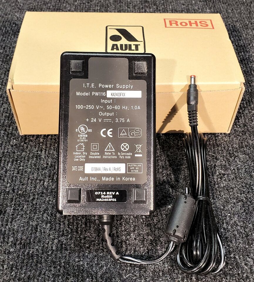 *Brand NEW* AULT I.T.E. PW116 KA2403FXX / KA2403F01 24V 3.75A AC ADAPTER POWER SUPPLY - Click Image to Close